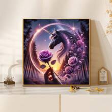 1 Set - DIY Handmade 5D Diamond Painting Kit, Diamond Painting Tool Set Suitable For Adult Beginners, Can Be Used To Make Handicrafts, Suitable For Decorating Living Room, Bedroom, Office And Other Places, Can Be Used For Wall Decoration Art. - round diamond - View 3
