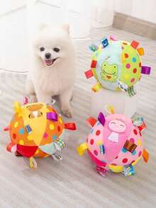 1 Built-In Sound-Making Bell Pet Self-Amusement, Wear-Resistant, Bite-Resistant Interactive Companion Toy Ball Suitable For Large, Medium, And Small Dogs, New And Old Styles, Patterns Shipped Randomly - Multicolor - View 3
