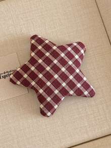 1pc/5pcs Set Women's 2.3 Inch/6 Cm Korean Style Star Fabric Polka Dot Plaid Hair Clips, Minimalist Elegant Side Clips, Bangs & Loose Hair Clips Hair Accessories Suitable For Daily, Casual, Party, Work, Vacation, Makeup, Outfit Matching, Autumn Hair Clips, Winter Hair Clips - Multicolor - View 8
