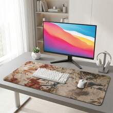 Abstract Pattern Extra Long Mouse Pad, Gaming Office Home Art Design, Suitable As Gift For Friends And Family, Rubber Base, PC Laptop Study Desk Mat, Multiple Sizes, Computer Keyboard Pad, Anti-Slip And Smooth - View 2
