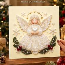 DIY Christmas Pearl And Diamond Painting Set, Including Colorful Round Pearls And Rhinestones, Handmade Pearl And Diamond Art Set For Adults And Beginners, Holiday Gift - Sets - View 6
