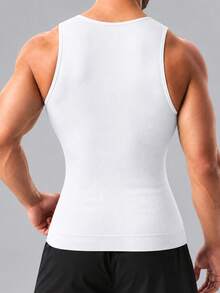 2 piezas Camiseta de tirantes de compresión transpirable y sin costuras para hombre para múltiples ocasiones - Multicolor - Ver 7