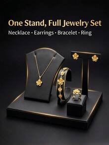 Velvet Jewelry Display Tower, Multi-Layer Storage Rack, Suitable For Countertop Display Cabinet - Multicolor - View 11