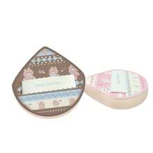 1 Box 2pcs Hard Elastic Wet Use Powder Puff, Water-Absorbing Softening For Better Adhesion, High Density Fine Pores, Dry & Wet Dual Use Powder Puff Reduces Powder Absorption, Even Makeup Application, Creates Delicate Base Makeup, Daily Makeup Essential, Christmas, Powder Puff, Christmas Makeup Gift - Multicolor - View 4