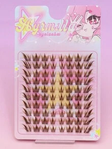 AYRMILLA 80簇棕色狐狸風長款假睫毛 - C - 查看 3