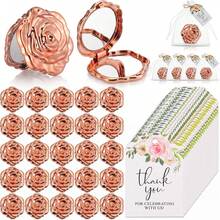 Rose Color Portable Small Mirror, Rose Gold Portable Small Mirror Party Favor - Multicolor - View 2