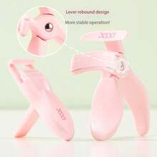 1pc Frameless Wide-Angle Eyelash Curler, Easily Create Defined Natural Curly Lashes, Simple Operation For Beginners, One-Clip Curl, Long-Lasting Hold, Gentle On Lashes Without Damage, Daily Makeup Essential, Cheap Cost-Effective Beauty Product - Pink - View 2