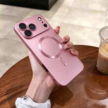 磨砂金屬磁吸手機殼，適用於 iPhone 18 Pro Max 18 Pro，軍規級防摔防震保護殼，附相機鏡頭保護蓋，超薄防震手機殼，適用於 iPhone 17 Pro Max 16 Pro Max 16e 17e 15 14 Plus 13 12 11 - 粉色 - 查看 7