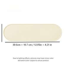 Pet Feeding Mat For Dogs And Cats, Waterproof Leak-Proof Non-Slip Feeding Pad, Oval Dog Bowl Mat - Light Grey - View 10