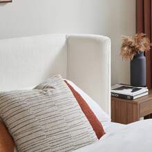 160x200 Cm Compression Bed. Bed Frame With Padded Headboard, Reinforced Steel Frame, No Box Spring – Easy Assembly, High Stability, Mattress Not Included. - Creamy White - View 7