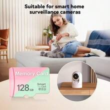 1件 32GB 64GB 128GB 256GB Micro TF SD卡 C10 高速SD卡，適用於4K影片、Steam Deck、相機、手機 - 粉藍色 - 查看 2