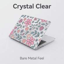 1pc Transparent Crystal Shockproof Protective Case, Suitable For MacBook, Fully Transparent Hard PC Shell With Ventilation Holes, Snug Fit Laptop Cover, Compatible With 13 Neo/13.3 Air/13.3 Pro/13.6 Air/14.2 Pro/15 Air/16.2 Pro - View 1