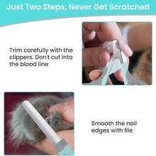 Cat Nail Clipper, Suitable For Indoor Cats, Cat Nail Trimmer With Nail File, Cat Claw Clipper, Pet Nail Clipper, Pet Nail Clipper Set, Suitable For Various Cats, Puppies, Kittens, Small Dogs And Other Small Pets, No Battery Required - A - View 9