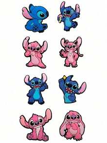 Gantungan Sepatu Disney Stitch, Dekorasi Karakter Kartun Lilo & Stitch dari PVC, Grosir - MultiWarna - View 7