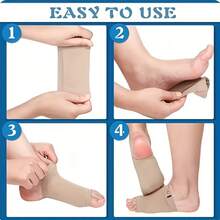 4pcs Soft Arch Support Sleeves, Black/Grey/Nude, Open-Toe Compression Foot Sleeves, Breathable Elastic Arch Support, Suitable For Flat Feet And High Arch Feet - Multicolor - View 3