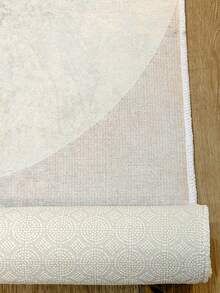 Pinkie Home - 1pc Asymmetrical Irregular Shape Beige Rug - Modern Aesthetic, Machine Washable, Non-Slip - Suitable For Hallway, Kitchen, Bedside, Bedroom, Living Room, Bathroom - Home Decor - Champagne - View 6
