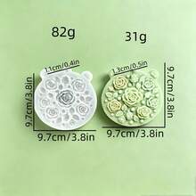Bear Ear Rose Silicone Mold DIY Handmade Candle Aromatherapy Plaster Soap Silicone Mold - White - View 2
