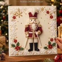 DIY Christmas Colorful Pearl Diamond Painting With Inner Frame For Adults And Beginners, Accented Pearls, Holiday Wall Decor Gifts, Home Decor, Holiday Decoration Crafts Diamond Painting Kit For Adults - Sets - View 6