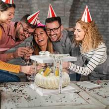 1pc Party Holiday Packaging Box, Single-Layer, Double-Layer, Triple-Layer Gift Storage Box - White - View 8