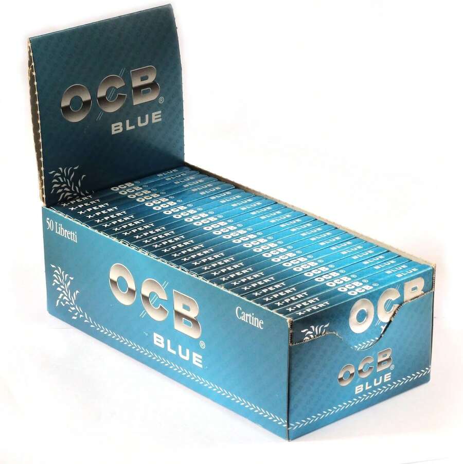 Avant أوراق لف السجائر OCB الزرقاء - X-Pert Blue 70 مم أوراق لف فردية للسجائر القصيرة - علبة تحتوي على 50 دفتر - مشاهدة 1
