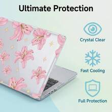 1pc Transparent Crystal Shockproof Protective Case, Suitable For MacBook, Fully Transparent Hard PC Shell With Ventilation Holes, Snug Fit Laptop Shell, Compatible With 13 Neo/13.3 Air/13.3 Pro/13.6Air/14.2 Pro/15Air/16.2Pro - View 3
