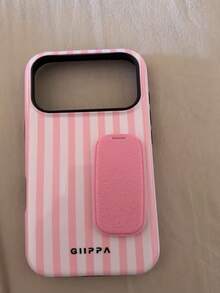 1pc Cute PU Phone Stand With Mirror, Foldable Multi-Color Phone Back Clip Stand, Portable Makeup Mirror Phone Ring Holder, Suitable For Selfie And Daily Makeup - Multicolor - View 2