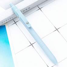 5pcs Minimalist Colorful Retractable Gel Pens, Matte Barrel With Portable Clip, Smooth Writing Stationery Set For Students And Office - Sets - View 11