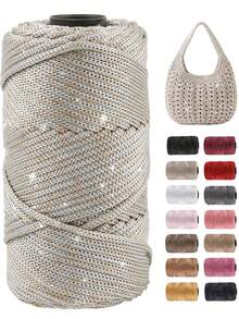 230g/3-Ply Polyester Yarn Set, 100% Polyester Fiber, Lightweight & Practical, Vibrant Colors. Perfect For Knitting Projects, Sun Hats, Handmade Crochet DIY Bags, Cushions, Craft Ropes, Ideal Choice For Making Perfect Knitted Gifts - Yarn - View 11