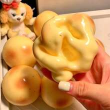 Crunch Squishy 1pc Dynamic Potato Squeeze Decompression Toy, Slow Rebound TPR Sensory Toy, Stress And Anxiety Relief, Eye-Catching Multi-Color Design, Exquisite Desktop Decoration, Elegant Office Daily Practical Gift - Multicolor - View 3