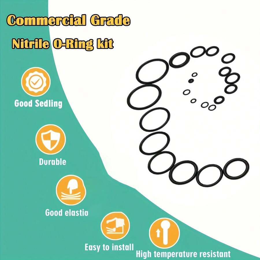 Bộ 1020 vòng đệm O-ring cao su Nitrile NBR, mặt cắt tròn, nhiều kích cỡ, 20 size, phù hợp cho máy rửa áp lực cao và các linh kiện làm kín khí - Vòng đệm 1020ps - Xem 1