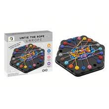 Untie The Rope Logic Puzzle Board, Premium Plastic With Two Base Color Options And Multi Colored Pegs, Interactive String Unraveling Brain Teaser For Family Gatherings Party Leisure Desktop Activity, Creative Gift For Puzzle Enthusiasts Of All Ages - Multicolor - View 10