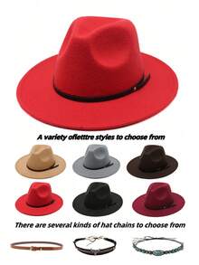 1pc Unisex Y2K Decorative Belt Bucket Hat Accessory, Sun Protection Versatile Hat Suitable For Daily Outdoor Wear - Multicolor - View 12