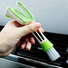2-In-1 Car Air Vent Cleaning Brush - Detachable And Washable, Suitable For Interior Detail Cleaning, Dusting And Corner Cleaning, Multi-Functional Louver Dusting Brush (Random Style) - 2-in-1 - View 1
