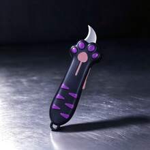 1pc Portable Retractable Curved Blade Utility Knife, Cute Cat Paw Multi-Function Unboxing Knife, Adjustable Blade Length, Suitable For Express Packages, Cardboard Boxes, Envelopes And Nut Shells, Home Office Daily Unboxing Tool - A - View 14
