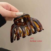 1 Pc/Set Of 9.5cm Plastic Big Claw Hair Claw, High-End Feel, Suitable For Hairstyle, Commuting, Clothing Collocation - A - View 11