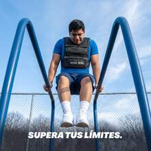 Chaleco con Peso Ajustable 5 kg, 10 kg y 20 kg para Entrenamiento, Fitness, Cross Training y Fuerza, Resistente y Cómodo para Gimnasio o Casa - Negro 20 kg - Ver 2