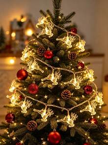 Christmas LED Reindeer String Lights, Suitable For Christmas Tree, New Year, Curtain, Indoor, Party, Bedroom Decoration, Battery Box Powered (Batteries Not Included), New Year Gift, Christmas Decoration Atmosphere Light - S1 Reindeer String Lights - View 16