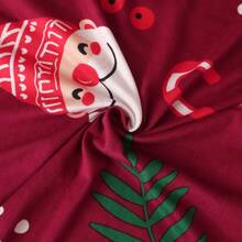 1pc Christmas Party Decorative Couch Covers (With Santa Claus, Snowflakes And Gingerbread Patterns) Polyester Fiber Sofa Cover, Christmas Home Decor - Red - View 10