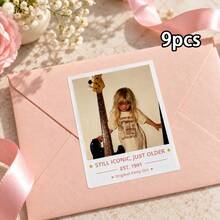 5/9/20PCS Custom Photo & Text Stickers, Personalized Picture Stickers, Birthday Gift Favor Stickers, Custom Photo Keepsake Stickers For Gift Box Decor - Multicolor - View 12