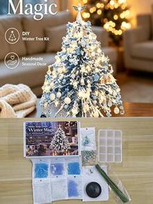 1 Set DIY Beaded Christmas Tree Kit, Handmade Shiny Holiday Decoration, 3D Crystal Bead Christmas Tree Making Set, Holiday Desktop Christmas Tree Decor - Multicolor - View 16