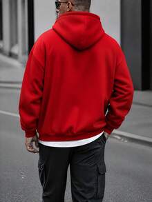 Men Hoodies - Red - View 4