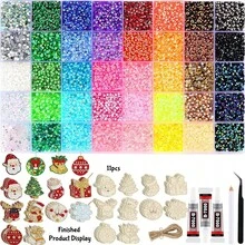 Hot Selling 3mm Christmas AB Color Resin Pearl Jelly Rhinestone Bean DIY Clothing Diamond Mobile Phone Diamond - Multicolor - View 11
