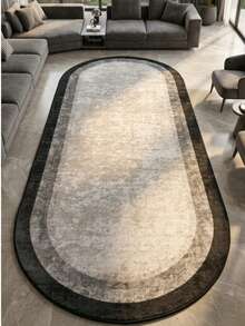 Non-Slip, Washable, Digitally Printed Rug, Runner, Kitchen Rug - Light Grey - View 4