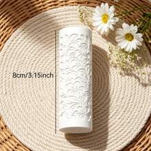 1 pieza Rodillo con patrón floral y textura de arcilla y hoja de textura, herramientas de arcilla polimérica para hacer pendientes, colgantes y adornos hechos a mano - 1 unidad - Ver 3