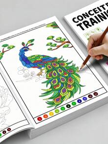 48 Themes Coloring Book By Numbers For Kids Ages 3-12, DIY Painting & Drawing Activity Book, Focus Training And Cognitive Development Art Craft, Ideal Birthday Gift For Creative Boys Girls - White - View 11