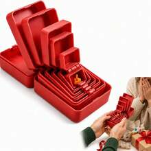 6-Layer Nested Prank Gift Box Set, Creates Fun Surprise Effect, Amuses Friends, Lively Party Atmosphere, Suitable For Birthday Parties, Holiday Gatherings, Game Prank Decor, Smooth Opening, Perfect For Family, Friends, Prank Lovers And Party Players, Halloween, Christmas - Multicolor - View 9