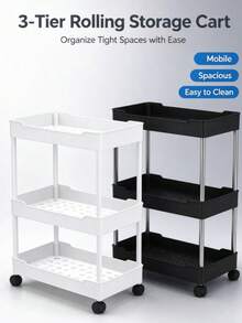 1 kệ lưu trữ đứng nhỏ đặt sàn, thiết kế nhiều tầng, phù hợp cho phòng tắm, nhà vệ sinh, khe hở, phòng khách, nhà bếp và các nơi khác, kệ lưu trữ phân tầng, trang trí phòng tắm gia đình, kệ sắp xếp đồ phòng tắm, trang trí mùa thu - Nhiều màu - Xem 5