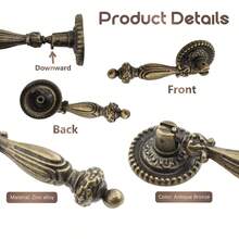 2pcs Single Hole Antique Drawer Pulls - Vintage Decorative Handles With Screws Suitable For Kitchen, Wardrobe, Cabinet, Bathroom, Drawer, Vanity Hardware - single hole - View 9