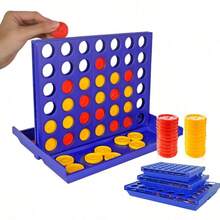 Mini Classic Four-In-A-Row Connect Game, Party Fun Entertainment Game, Multi-Player Battle Queue Chess - Multicolor - View 1