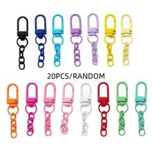 Multi-Piece Assorted Colorful Lobster Clasp Keychain Accessories, Mixed Color Metal Swivel Hook With Key Ring, DIY Handmade Jewelry Accessories, Versatile & Vibrant Bag Charm - Keychain - View 9
